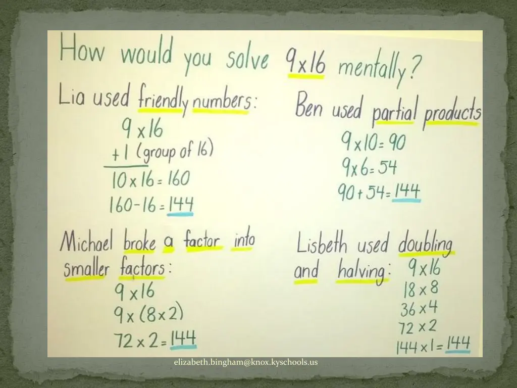 create a safe environment during the number talks