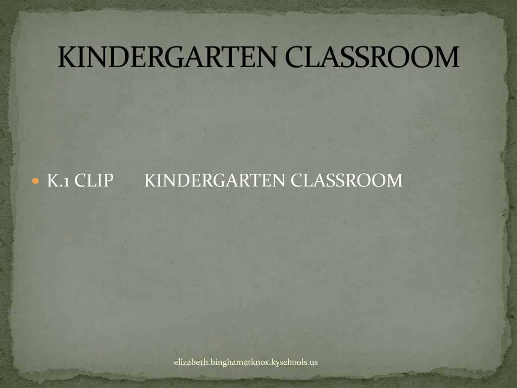 kindergarten classroom