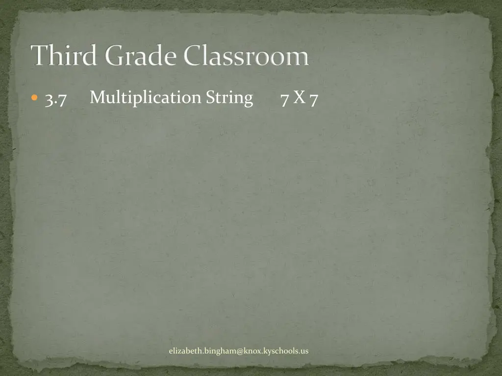 third grade classroom