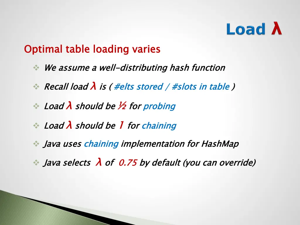 optimal table loading varies