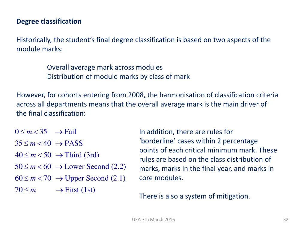 degree classification 1