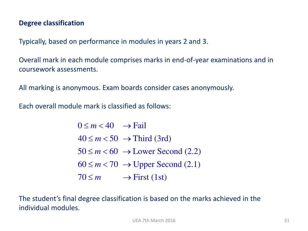 degree classification