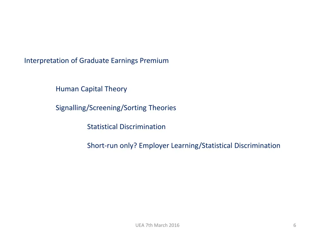 interpretation of graduate earnings premium
