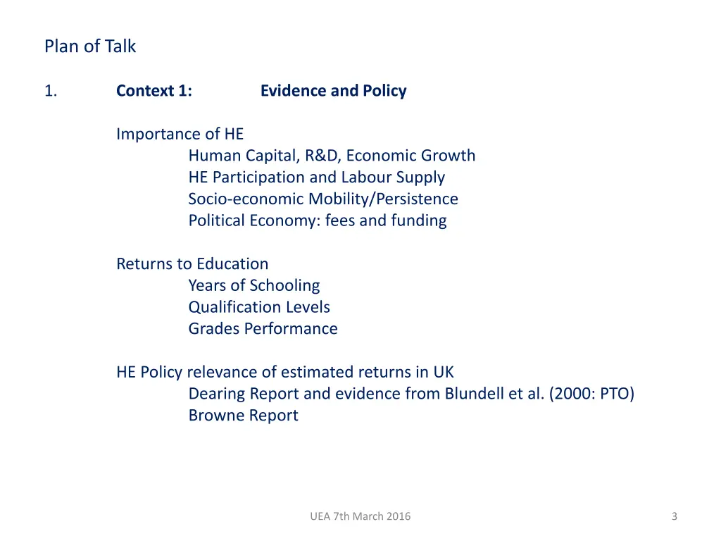 plan of talk 1
