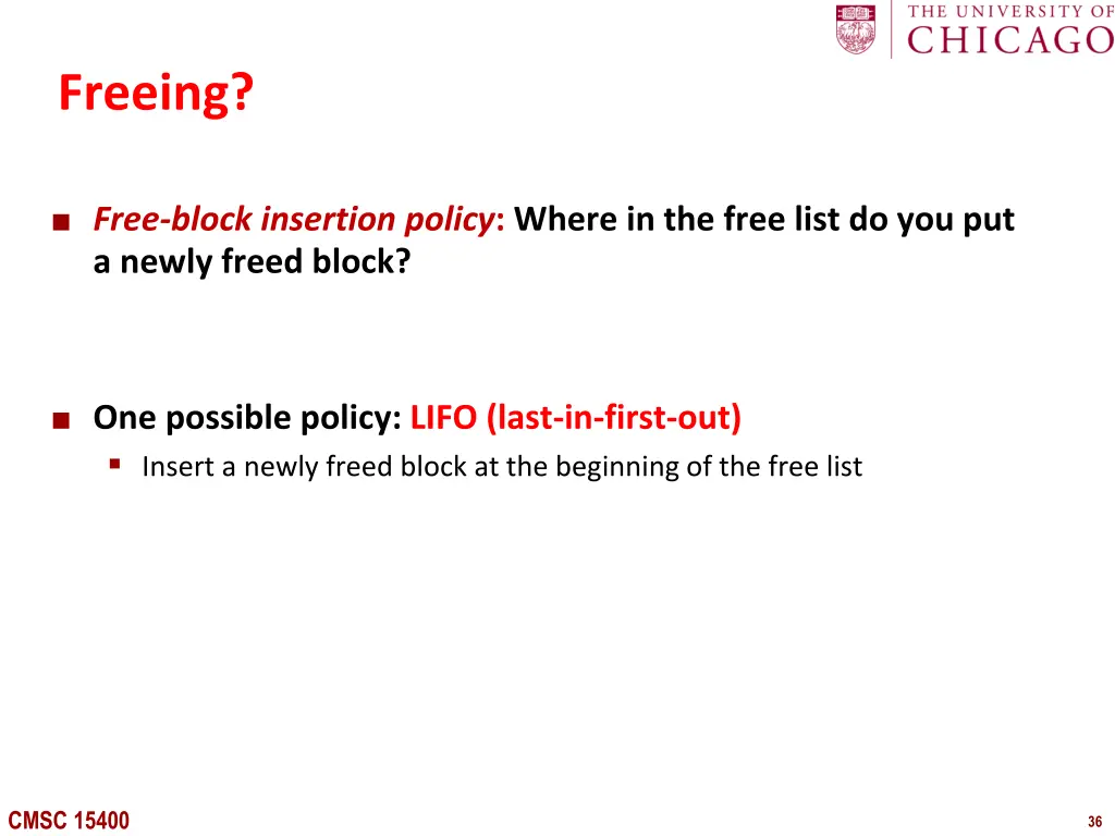 freeing