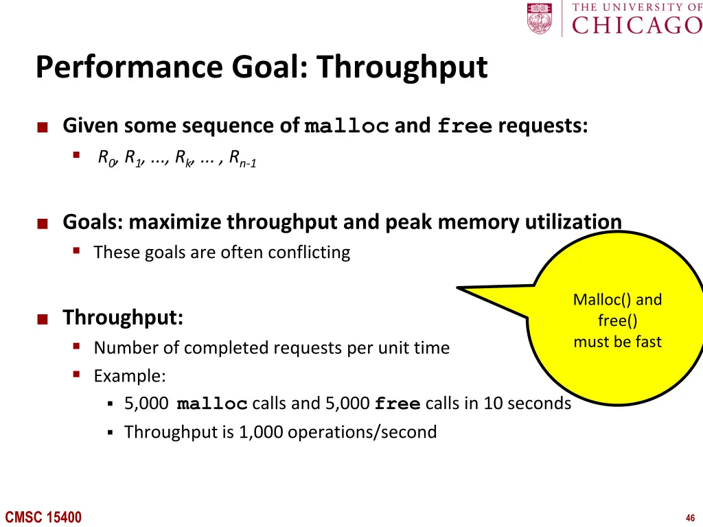 performance goal throughput