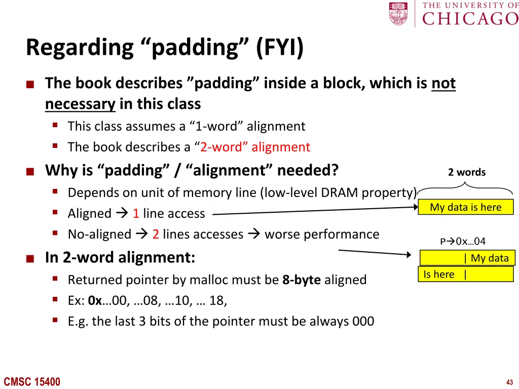regarding padding fyi
