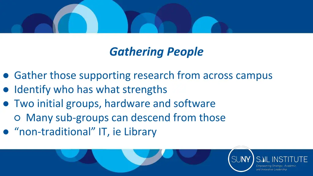 gathering people