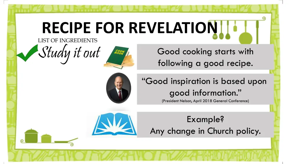 recipe for revelation list of ingredients study 1