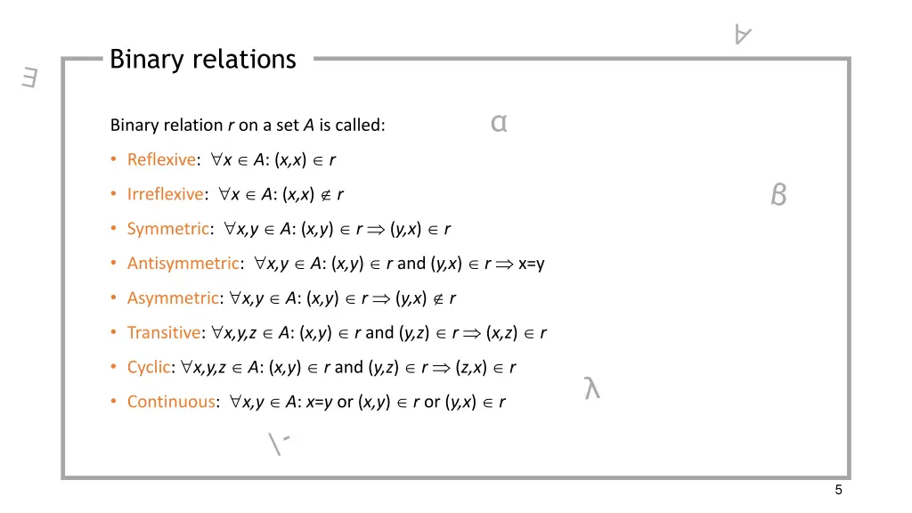 binary relations 1