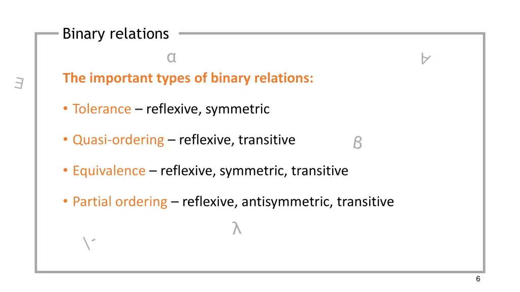 binary relations 2