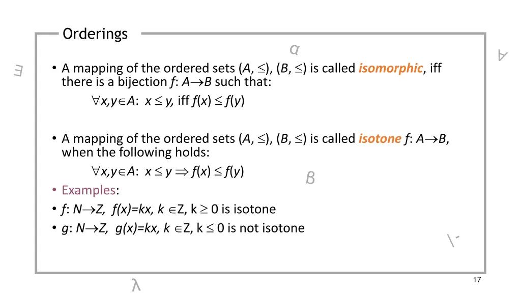 orderings 3