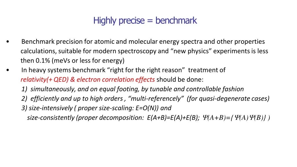 highly precise benchmark
