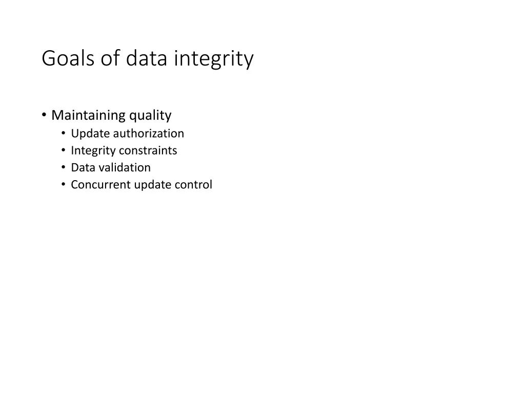 goals of data integrity 1