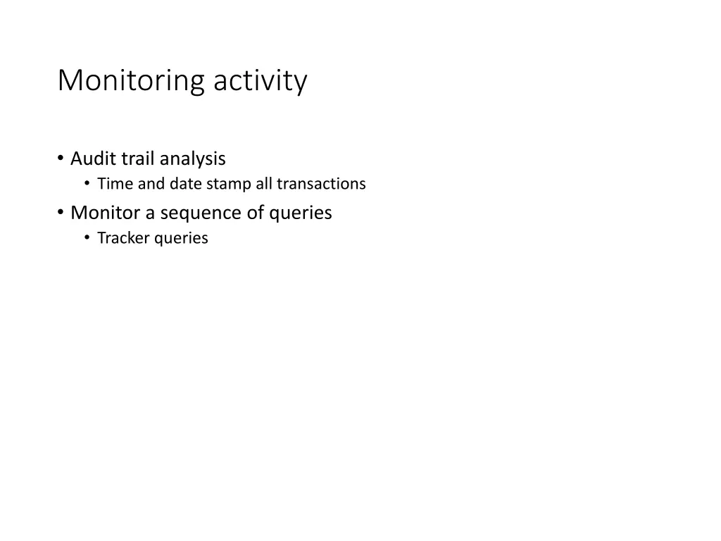 monitoring activity
