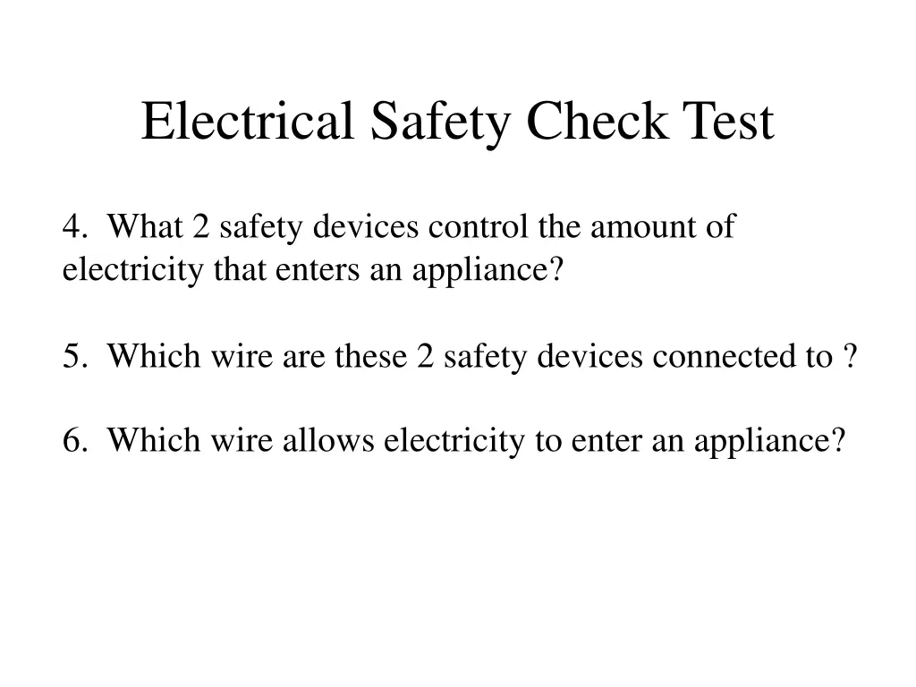 electrical safety check test 4