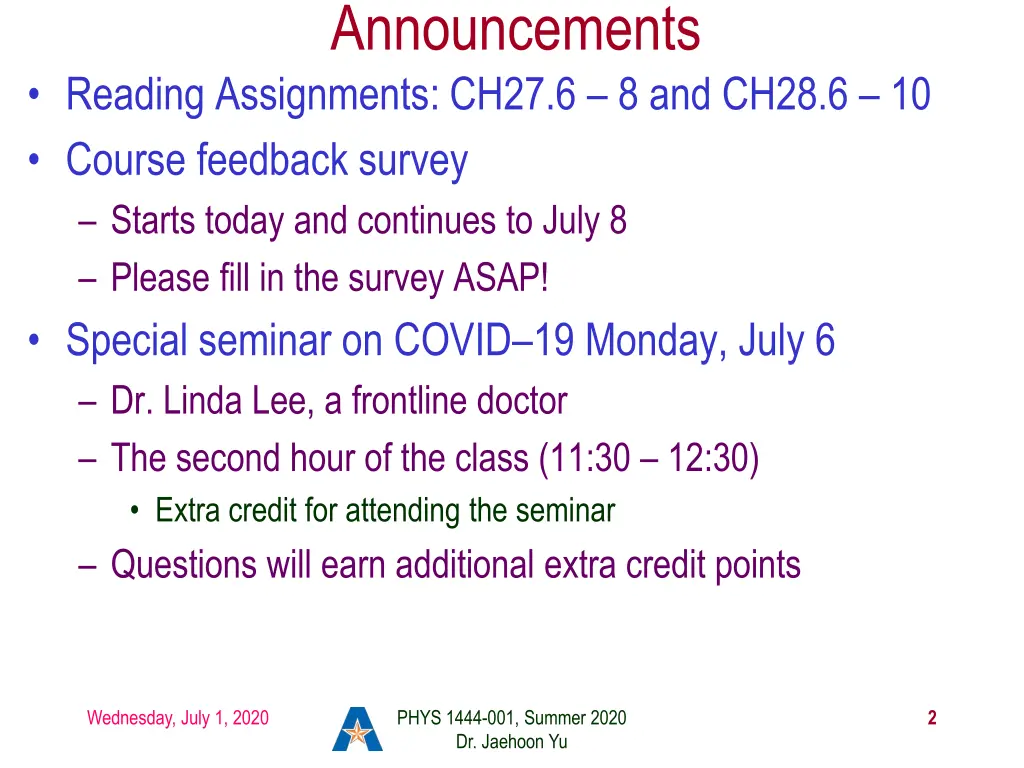 announcements