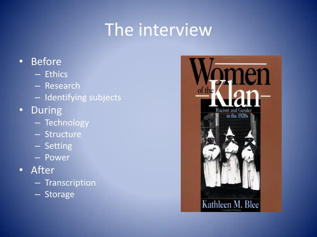 the interview
