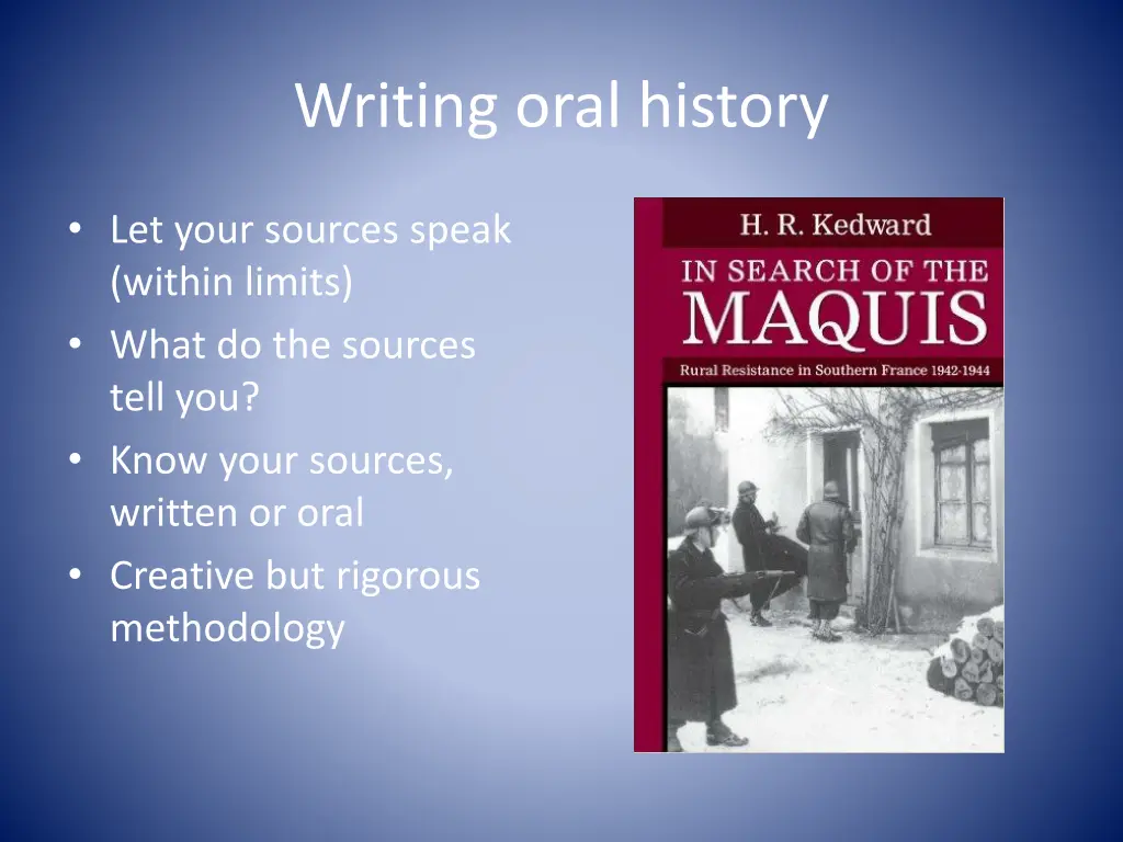writing oral history