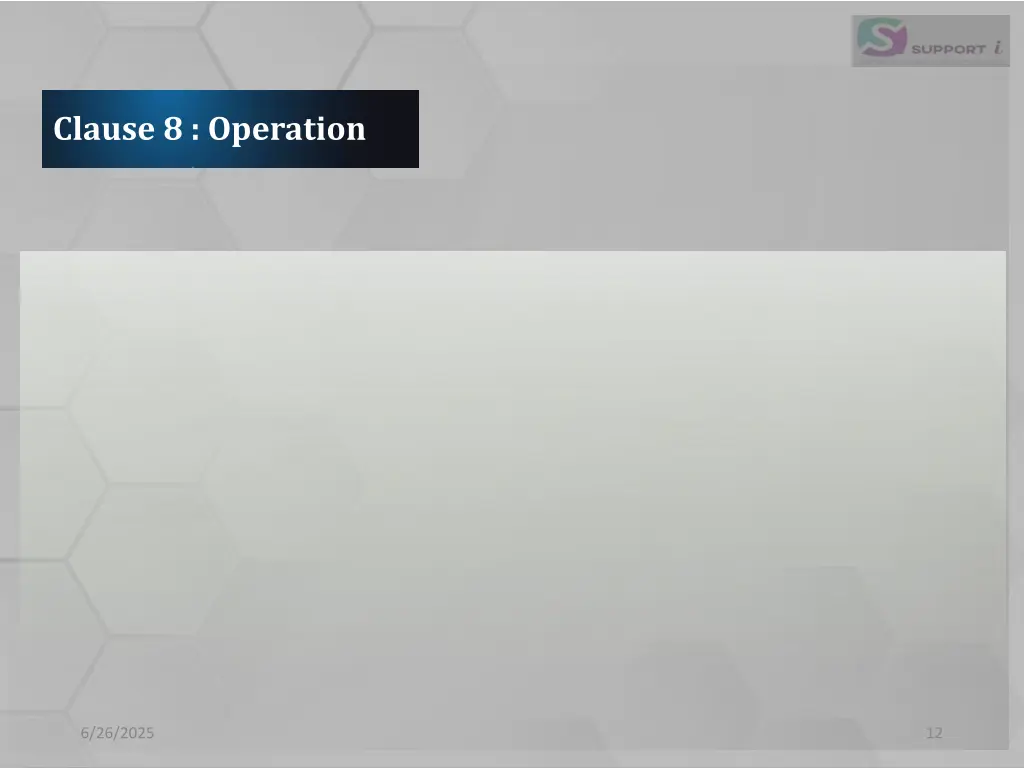 clause 8 operation