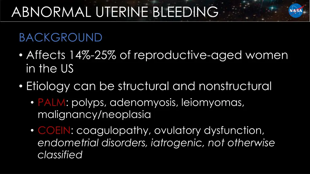 abnormal uterine bleeding