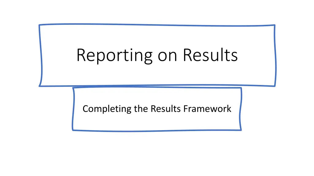 reporting on results