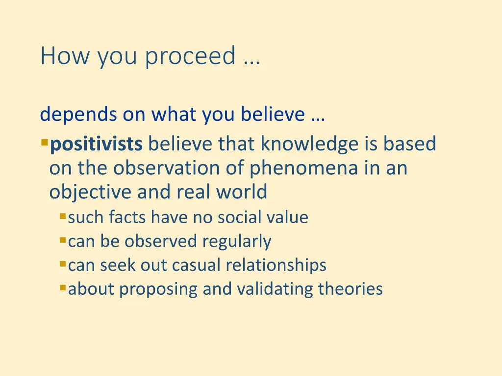 how you proceed
