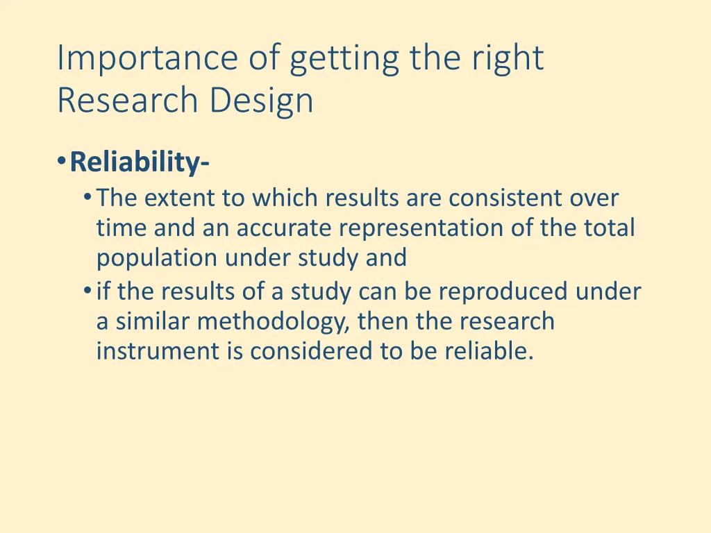 importance of getting the right research design