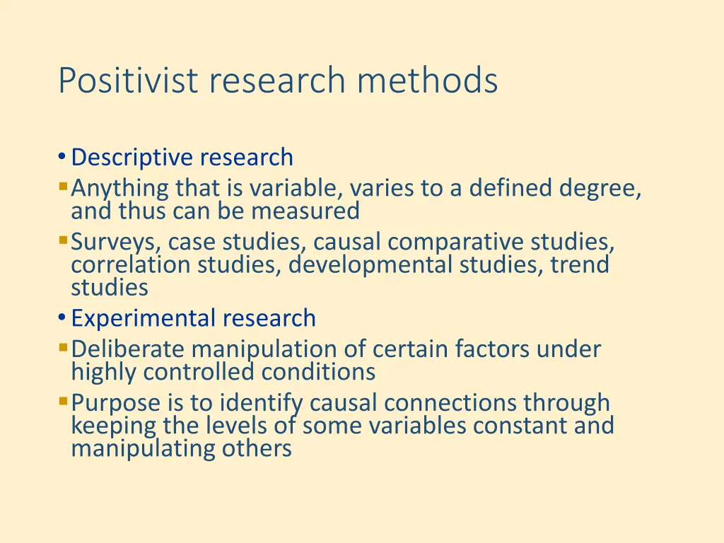 positivist research methods