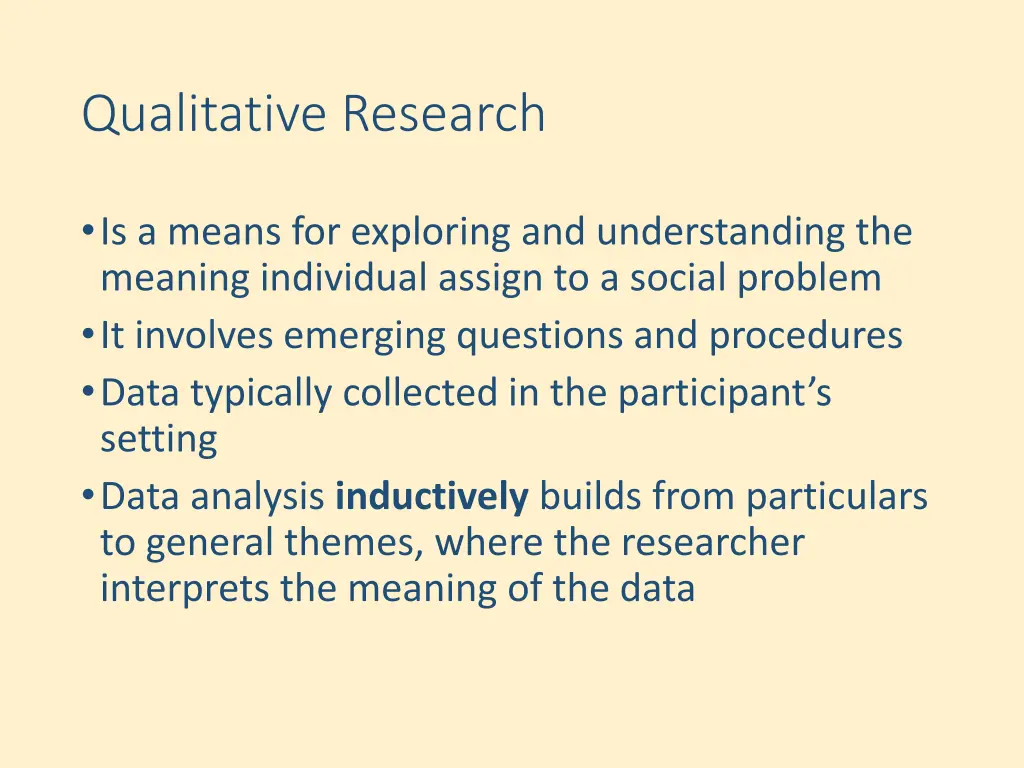 qualitative research