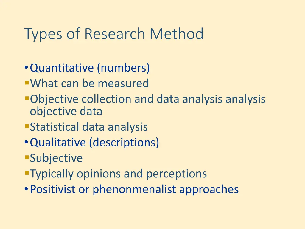 types of research method