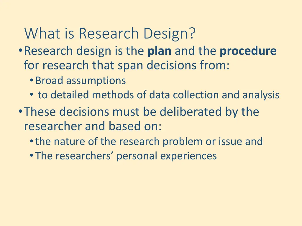 what is research design research design
