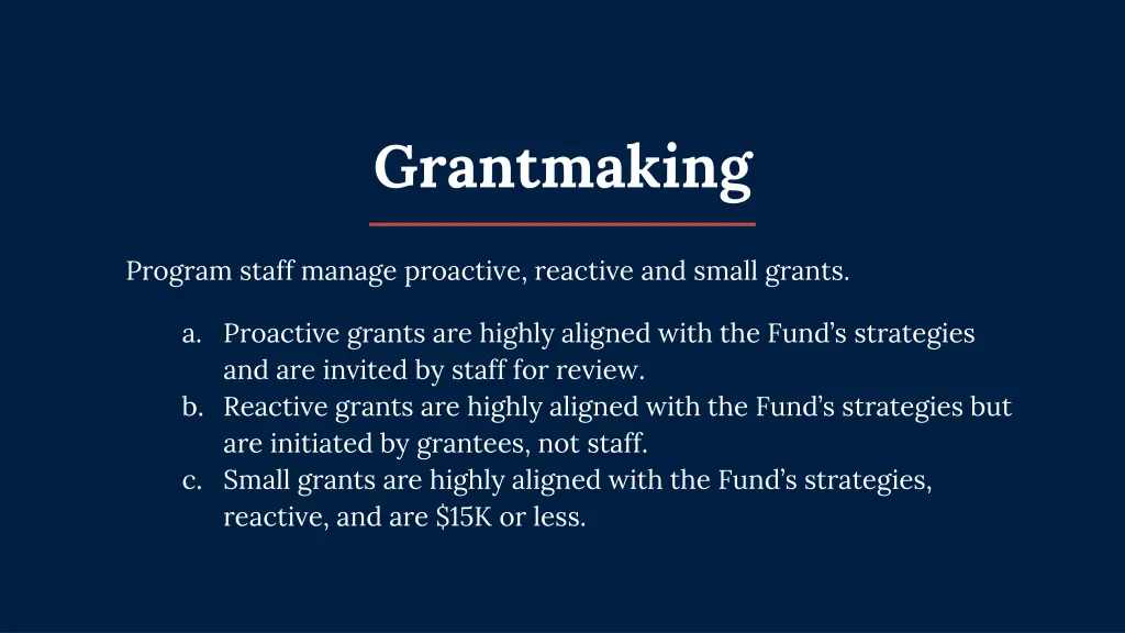 grantmaking