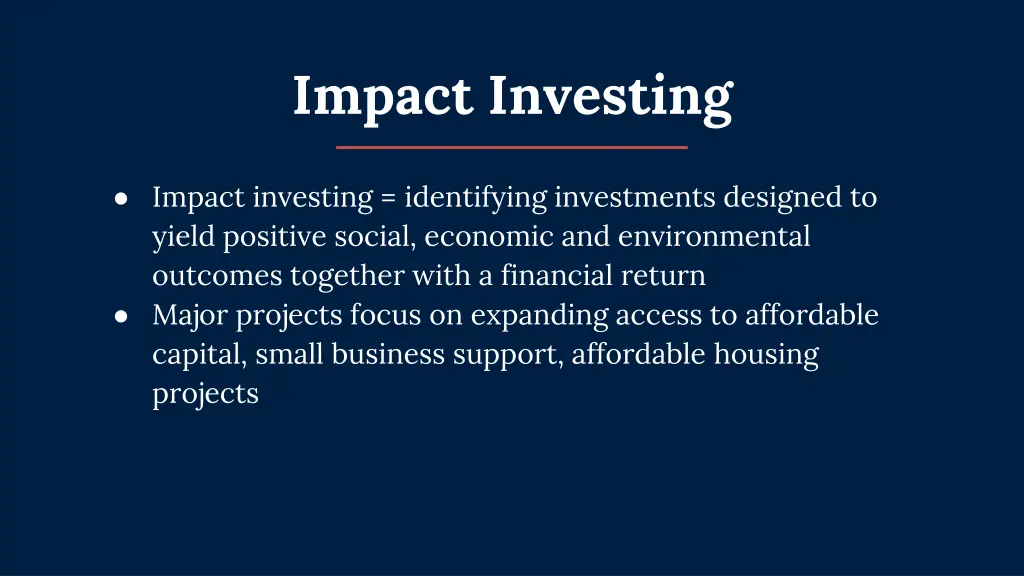 impact investing