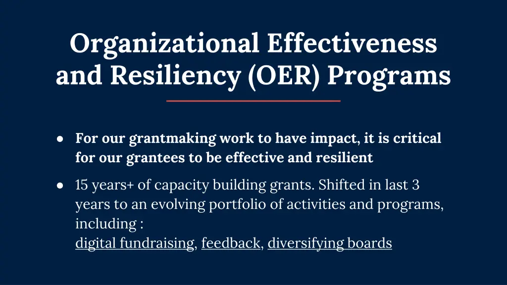 organizational effectiveness and resiliency