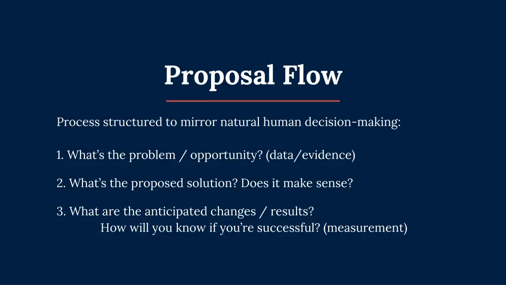 proposal flow