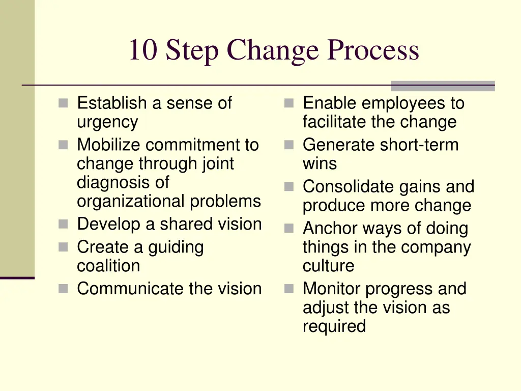 10 step change process
