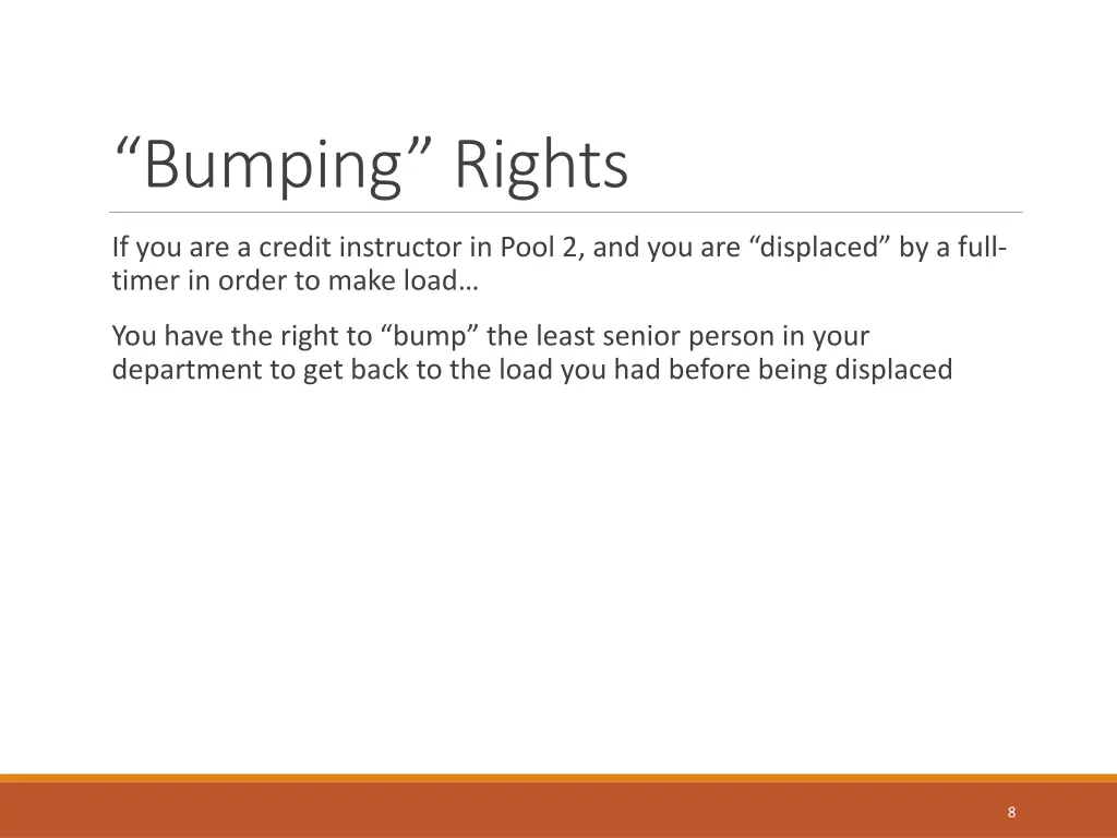 bumping rights