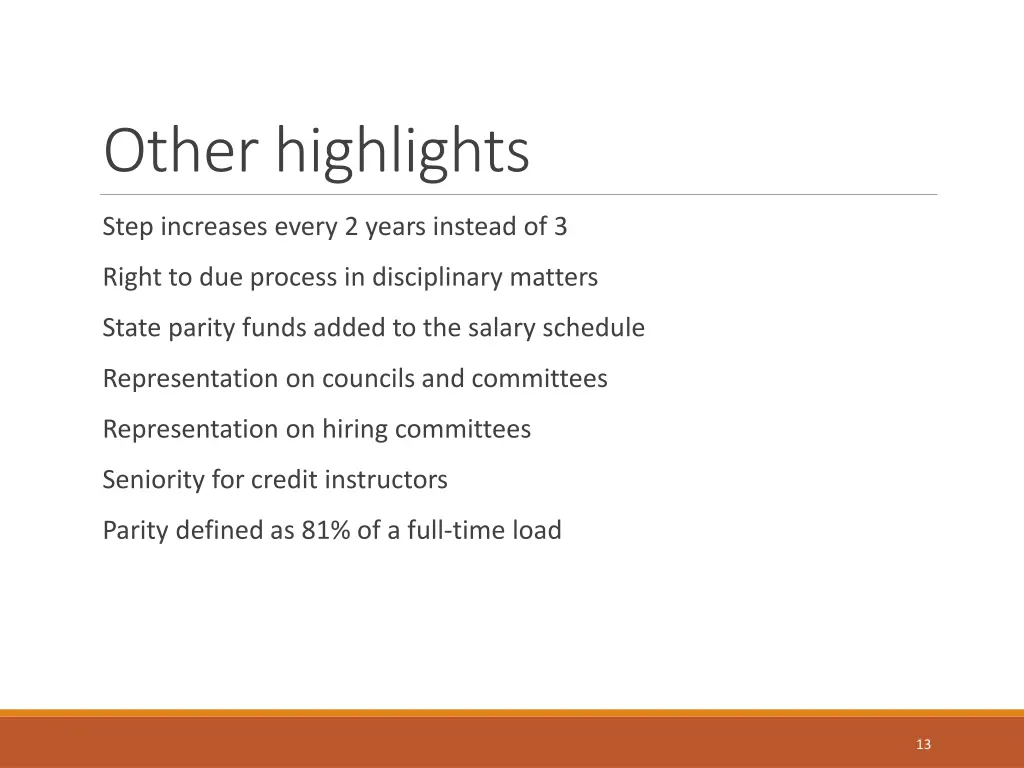 other highlights