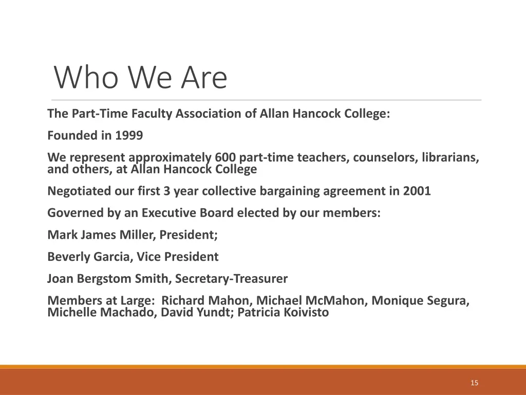 who we are
