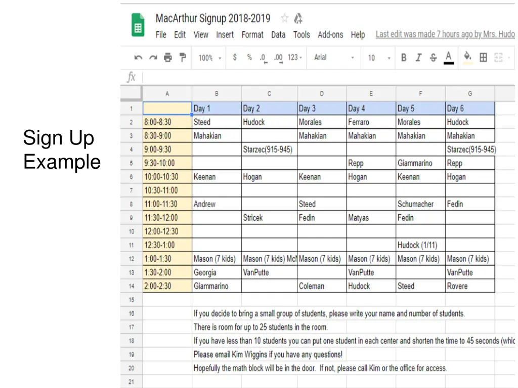 sign up example