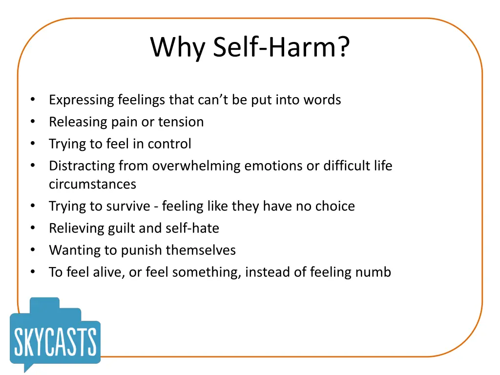 why self harm