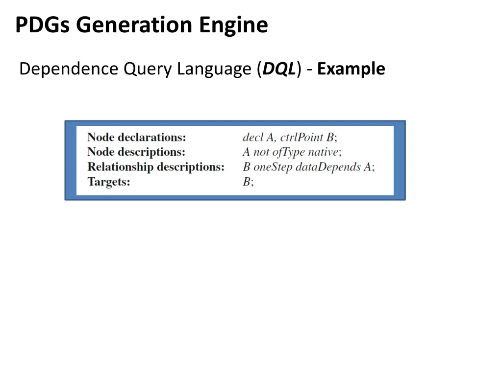 pdgs generation engine 3