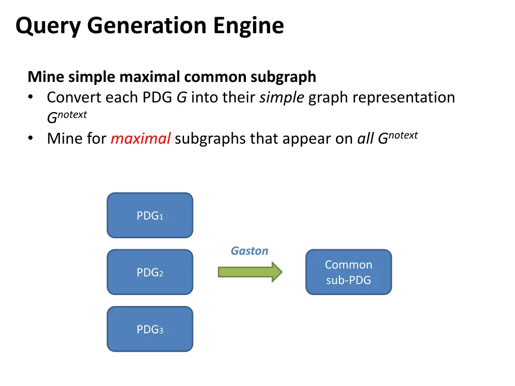 query generation engine 1