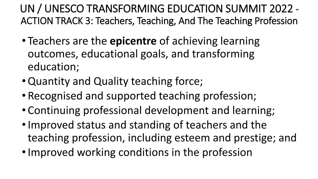 un unesco transforming education summit 2022