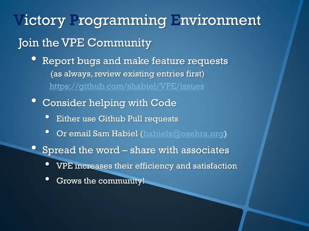 victory programming environment 10