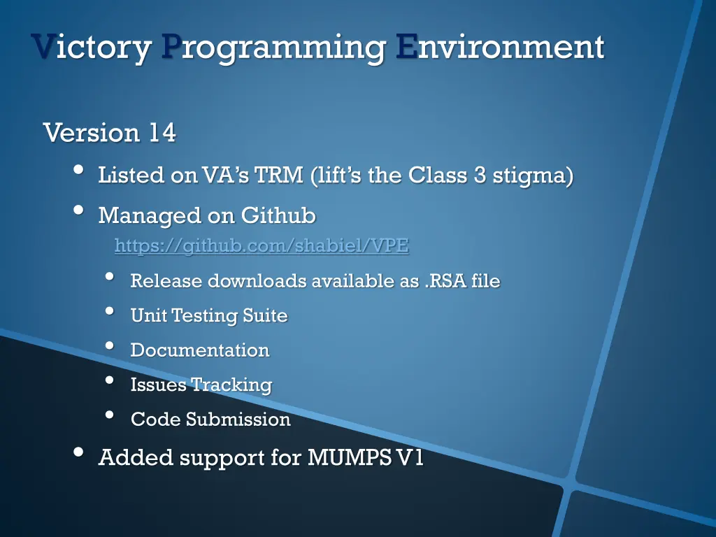 victory programming environment 3