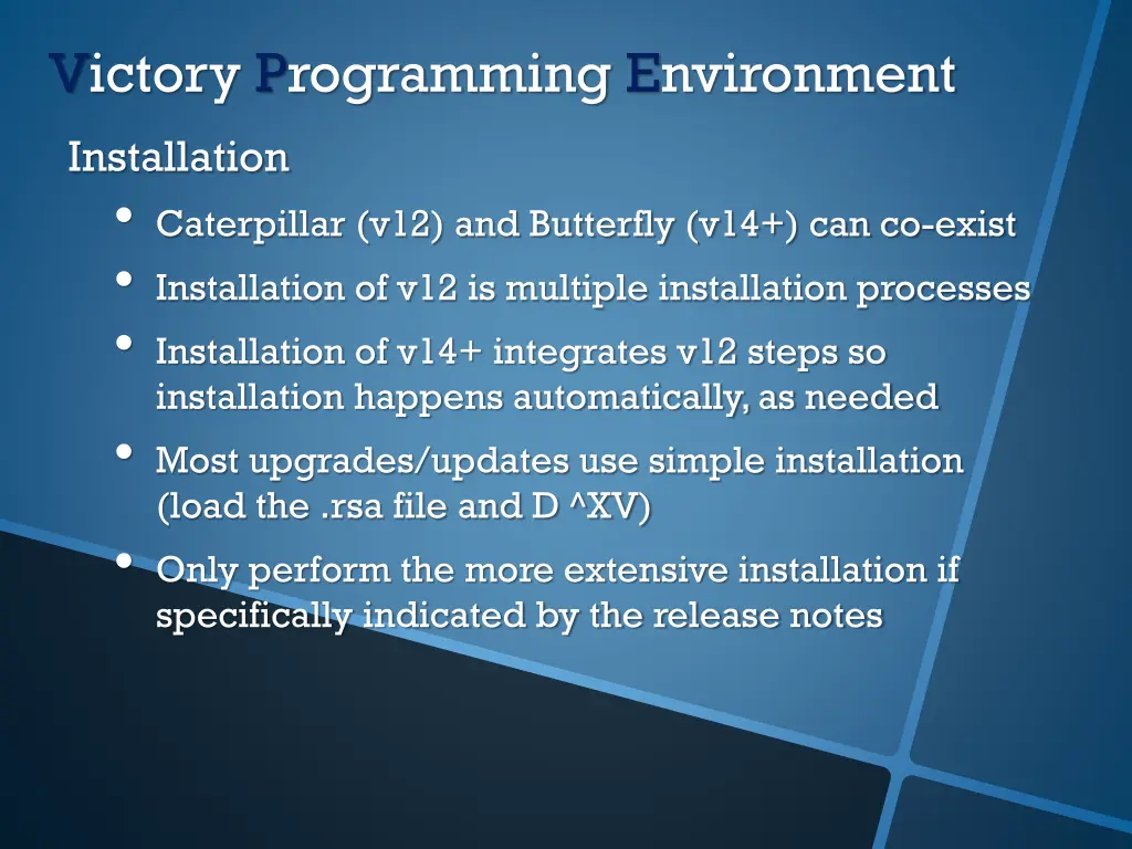 victory programming environment 7