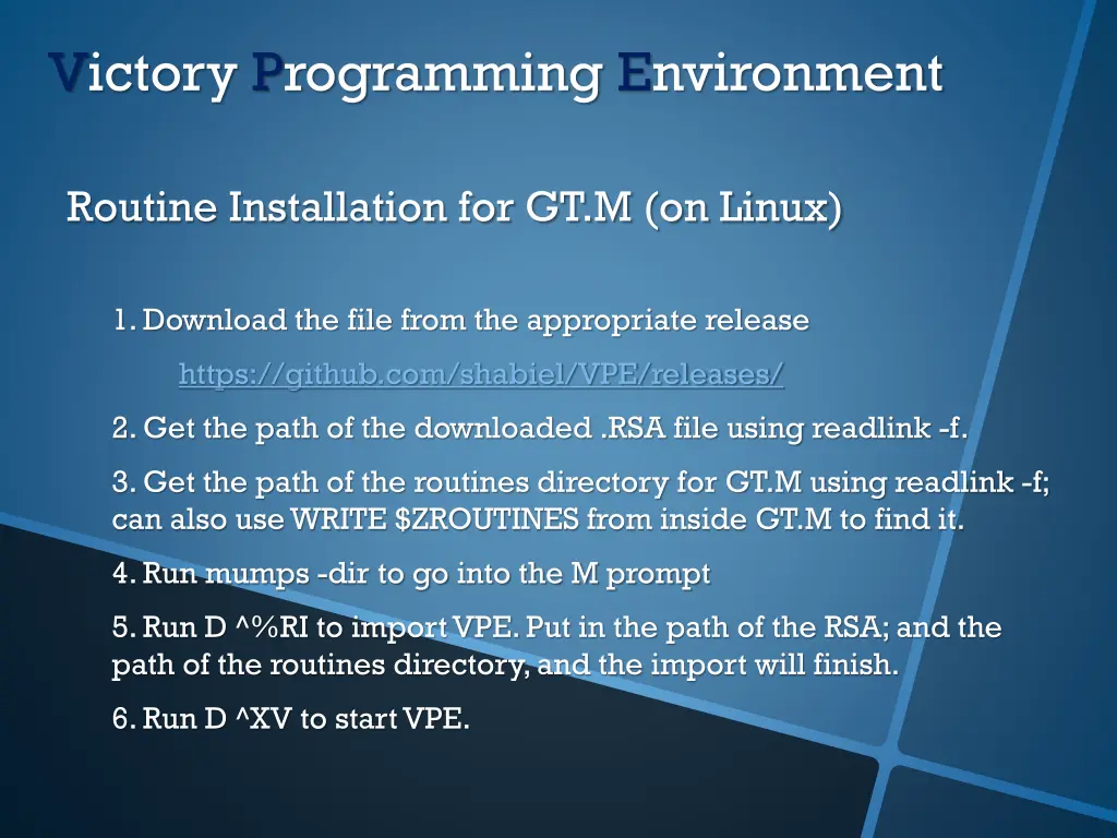 victory programming environment 8