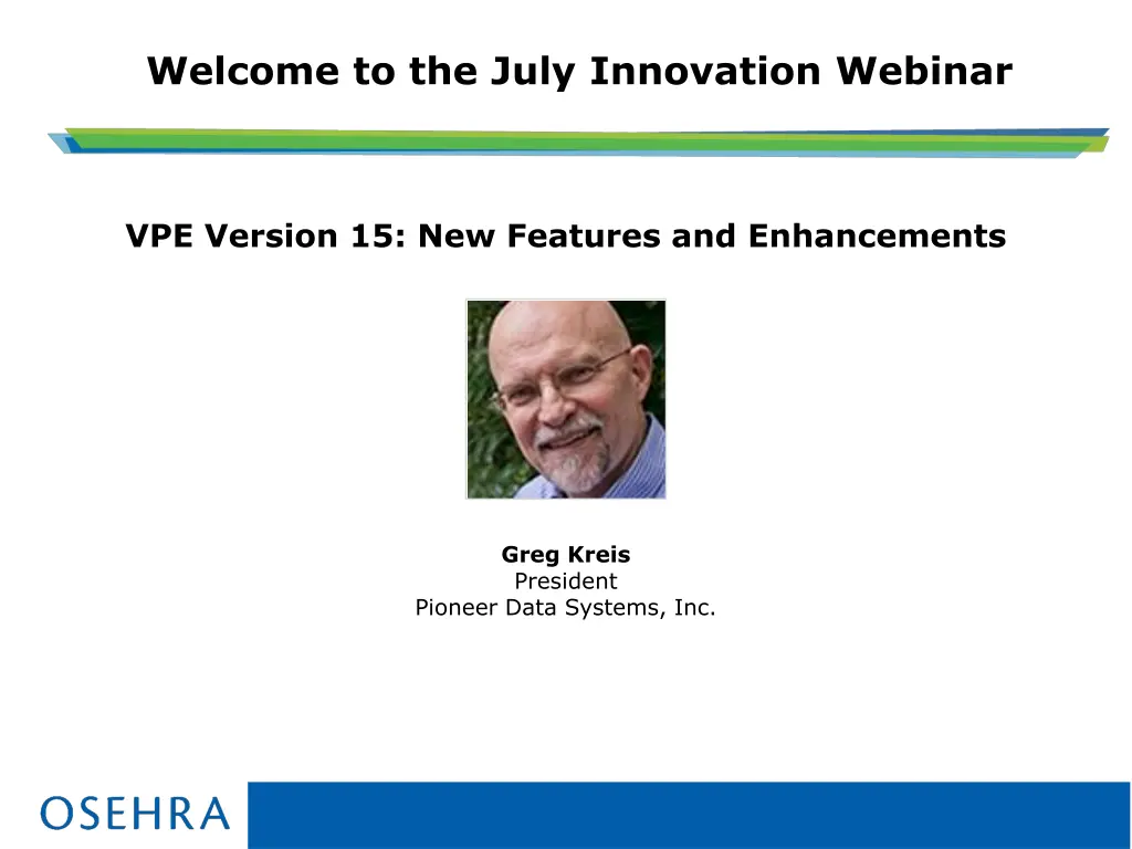 welcome to the july innovation webinar